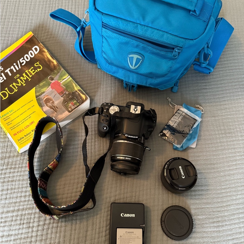 Canon Black DSLR Camera with Accessories